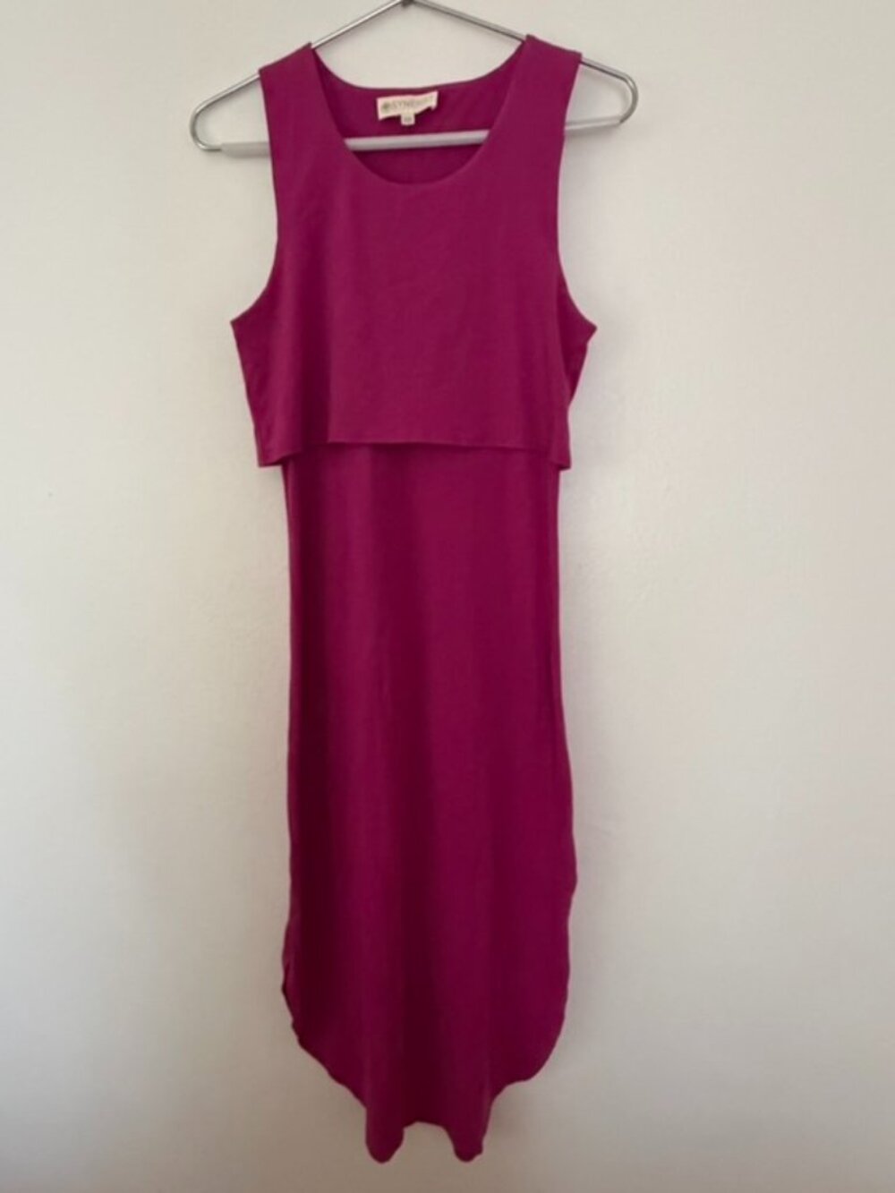 Synergy Organic Clothing Magenta Layered Dress XS